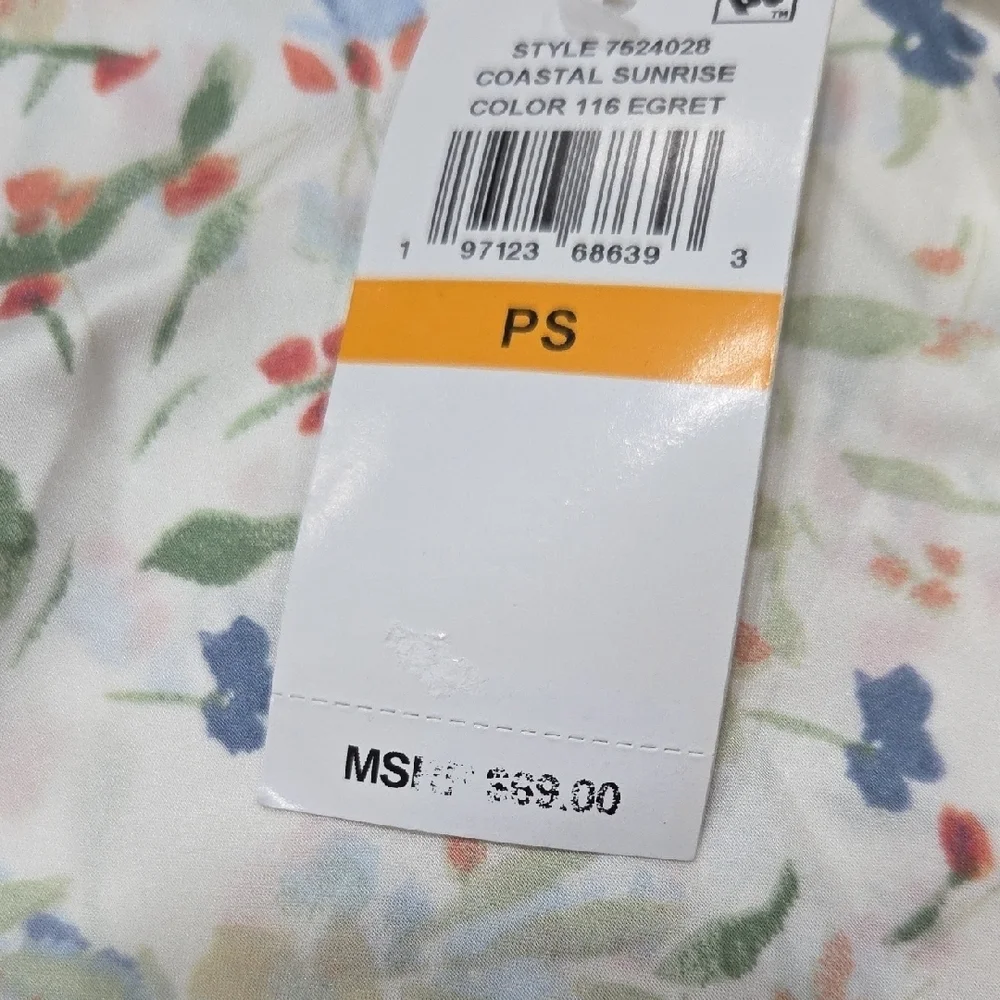 CeCe Multicolor Floral Blouse Sz Small New With Tags - Picture 3 of 8